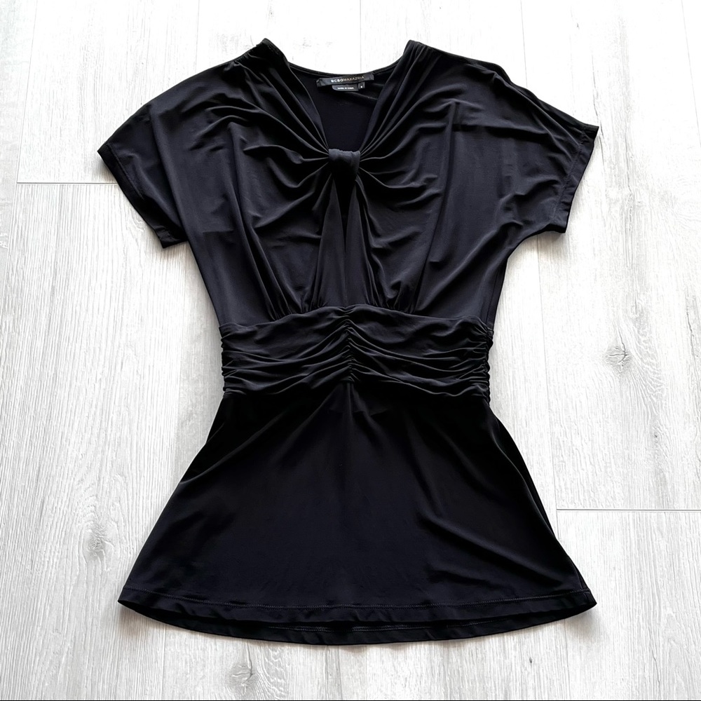 BCBG Knotted Cap Sleeve Top